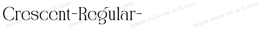 Crescent-Regular字体转换