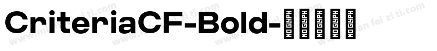CriteriaCF-Bold字体转换