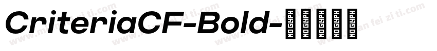 CriteriaCF-Bold字体转换
