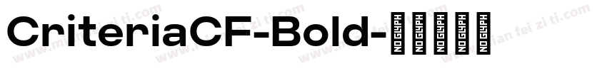 CriteriaCF-Bold字体转换