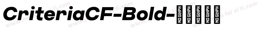 CriteriaCF-Bold字体转换