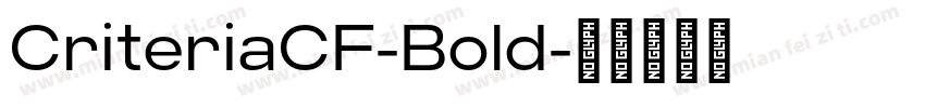 CriteriaCF-Bold字体转换