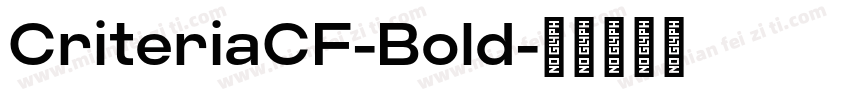 CriteriaCF-Bold字体转换