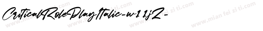 CriticalRolePlayItalic-w11jZ字体转换