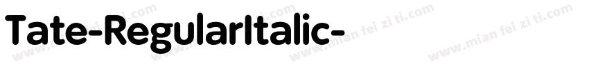 Tate-RegularItalic字体转换