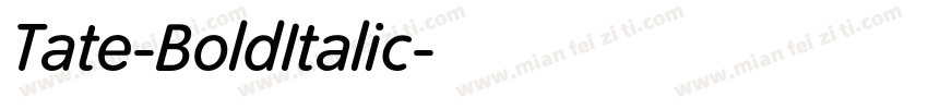 Tate-BoldItalic字体转换