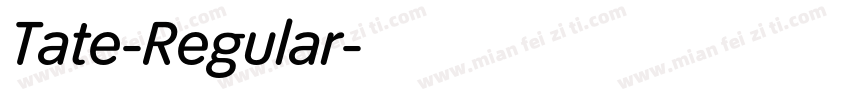 Tate-Regular字体转换