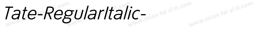 Tate-RegularItalic字体转换
