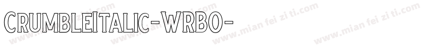 CrumbleItalic-WRBO字体转换