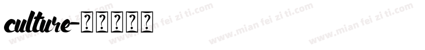culture字体转换