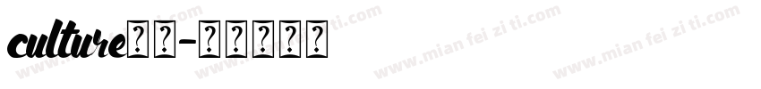 culture字体字体转换