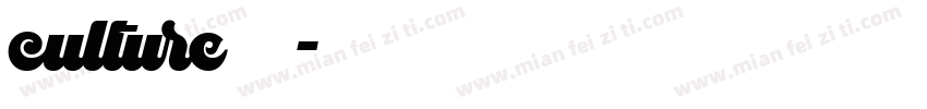culture字体字体转换