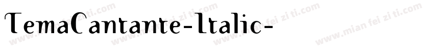 TemaCantante-Italic字体转换