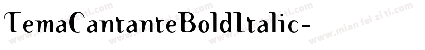 TemaCantanteBoldItalic字体转换
