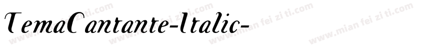 TemaCantante-Italic字体转换