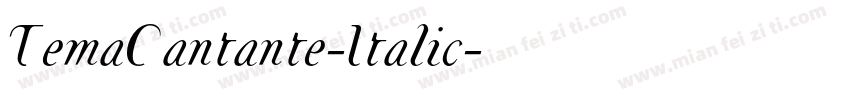 TemaCantante-Italic字体转换