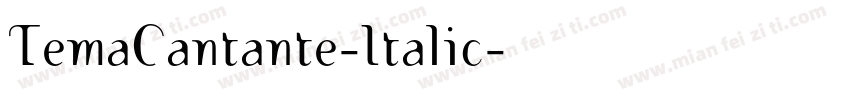 TemaCantante-Italic字体转换