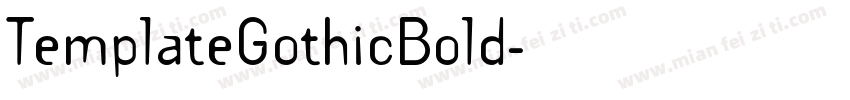 TemplateGothicBold字体转换