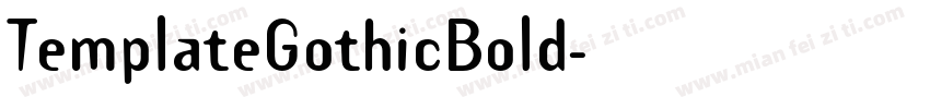 TemplateGothicBold字体转换