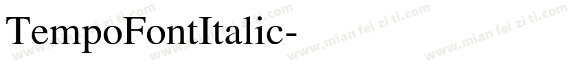 TempoFontItalic字体转换