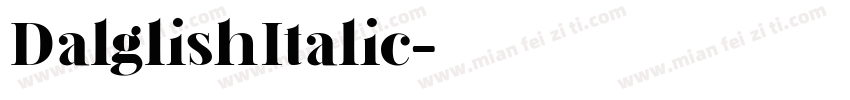 DalglishItalic字体转换