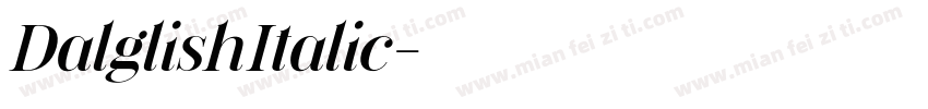 DalglishItalic字体转换