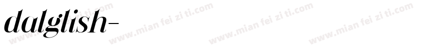 dalglish字体转换