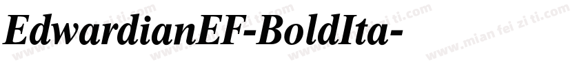 EdwardianEF-BoldIta字体转换