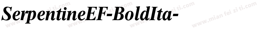 SerpentineEF-BoldIta字体转换