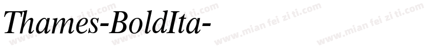 Thames-BoldIta字体转换