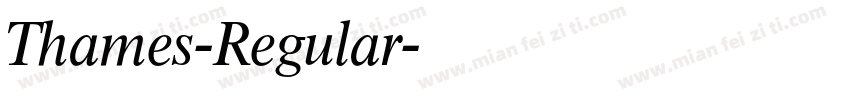 Thames-Regular字体转换