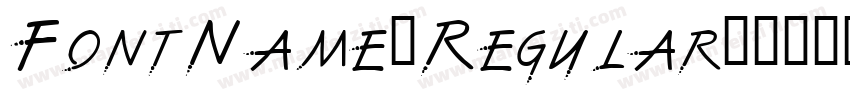 FontName-Regular字体转换