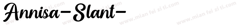 Annisa-Slant字体转换