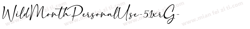 WildMonthPersonalUse-51xrG字体转换