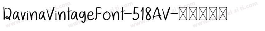 DavinaVintageFont-518AV字体转换