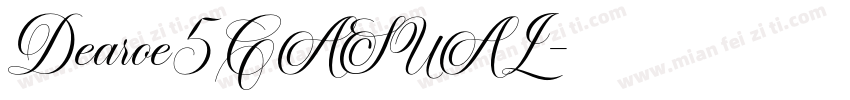 Dearoe5CASUAL字体转换