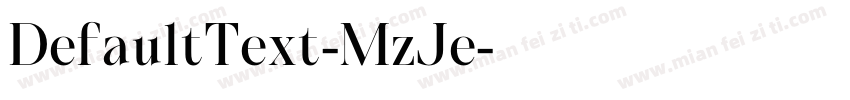 DefaultText-MzJe字体转换