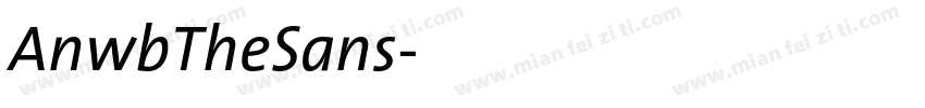 AnwbTheSans字体转换