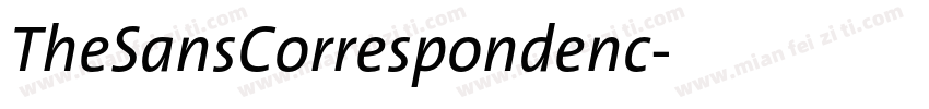 TheSansCorrespondenc字体转换