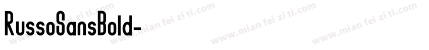 RussoSansBold字体转换
