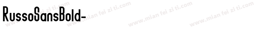 RussoSansBold字体转换
