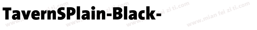 TavernSPlain-Black字体转换