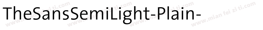 TheSansSemiLight-Plain字体转换