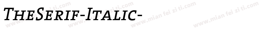 TheSerif-Italic字体转换