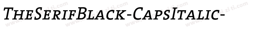 TheSerifBlack-CapsItalic字体转换