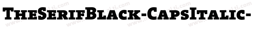 TheSerifBlack-CapsItalic字体转换