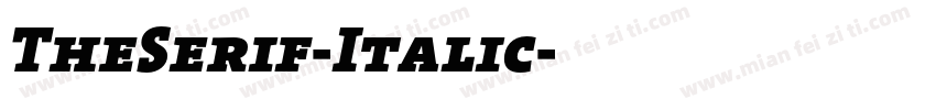 TheSerif-Italic字体转换