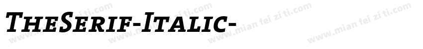 TheSerif-Italic字体转换