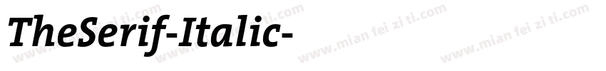 TheSerif-Italic字体转换
