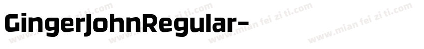 GingerJohnRegular字体转换